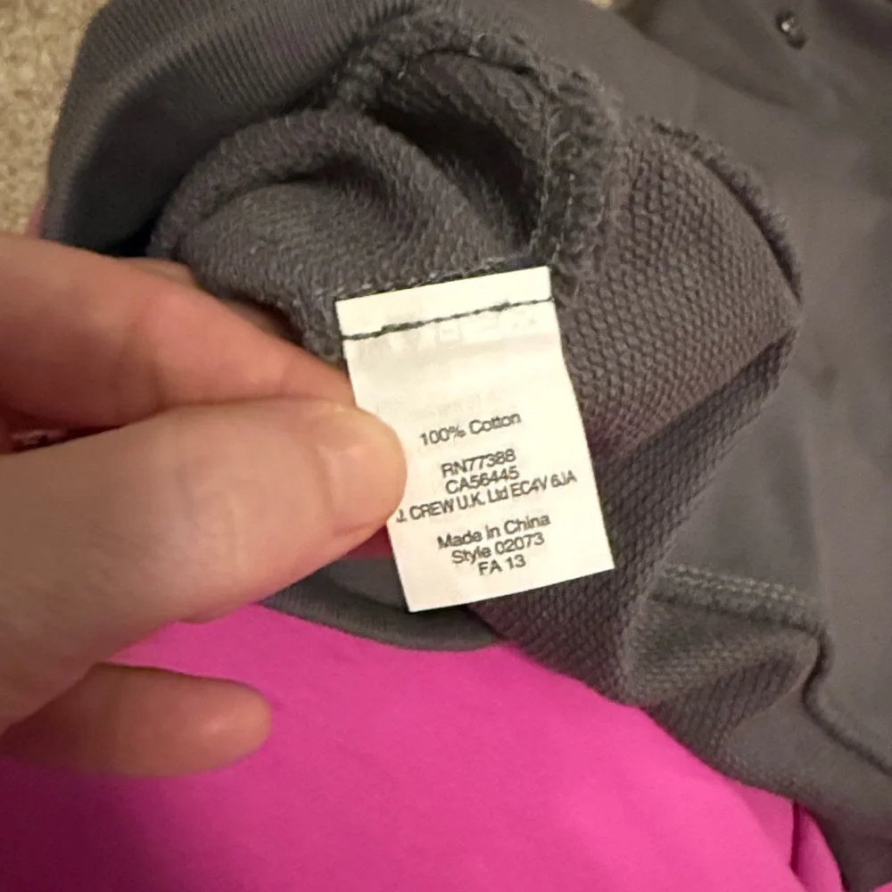 J. Crew Charcoal Embellished Sweatshirt Top